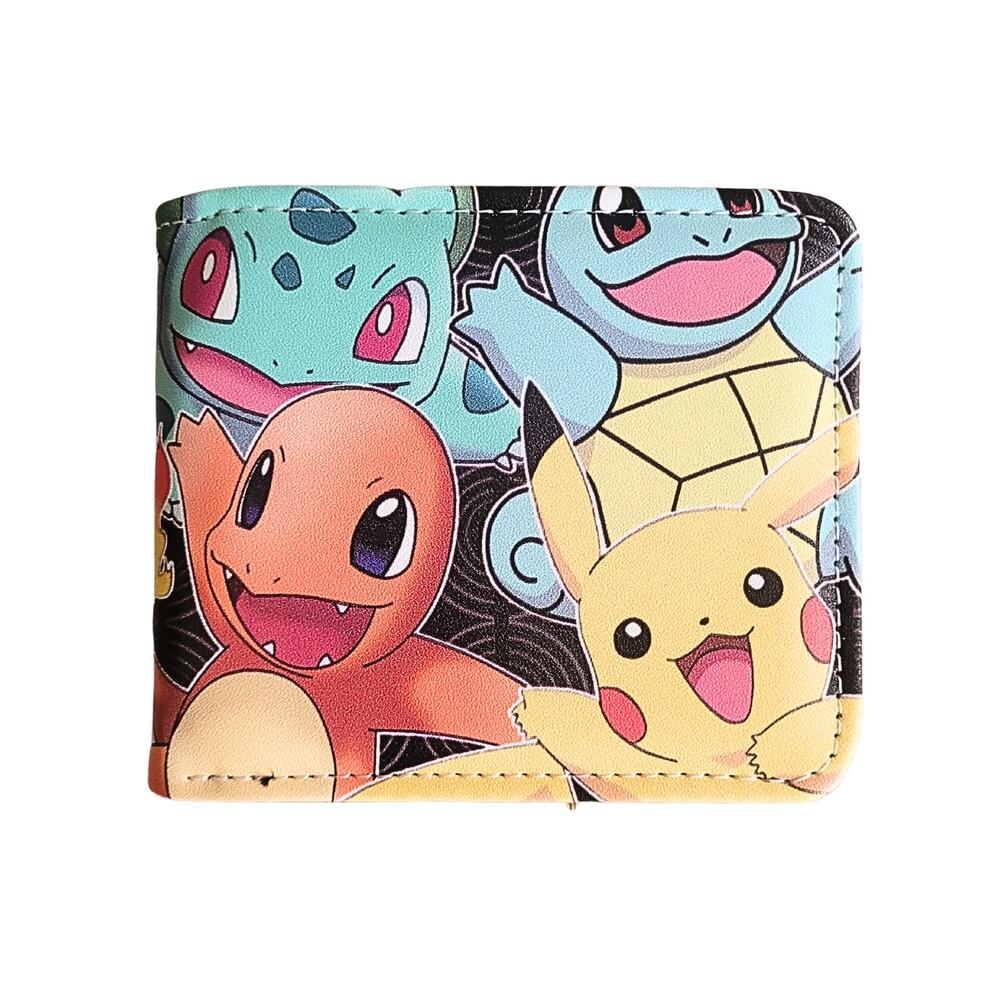 Best Nintendo Video Games Pokemon Starters One Size Leather Purse Black Wallet